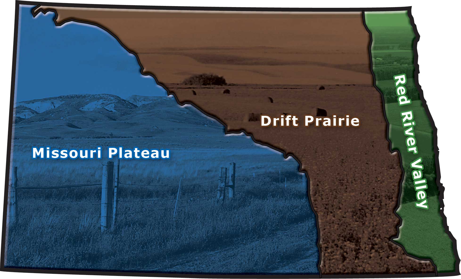 Figure 62. North Dakota has three main geographic regions
