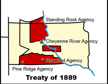 Map 8: The Break-up of the Great Sioux Reservation, 1889