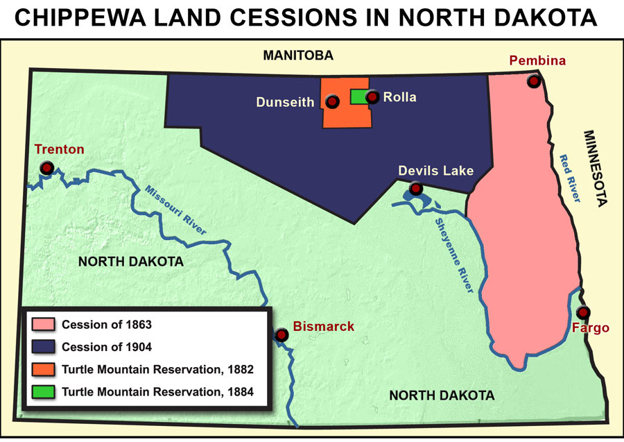 Chippewa Land Cessions in North Dakota